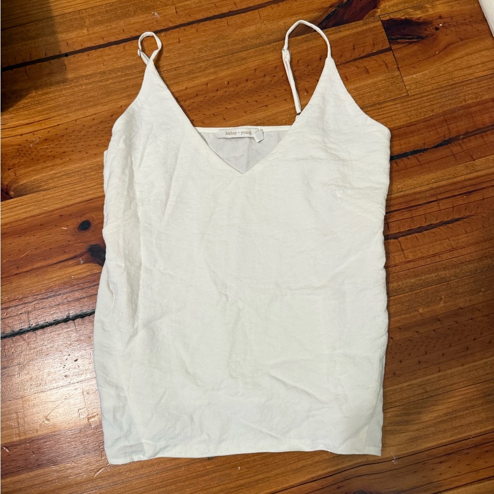 Bishop + Young White Spaghetti Strap Top